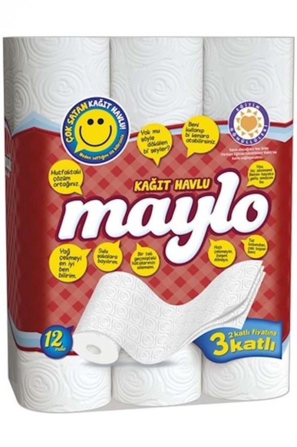 Maylo Kağıt Havlu 3 Katlı 24 Lü Set (2Pk*12) PAKETMAYLO001 - 2