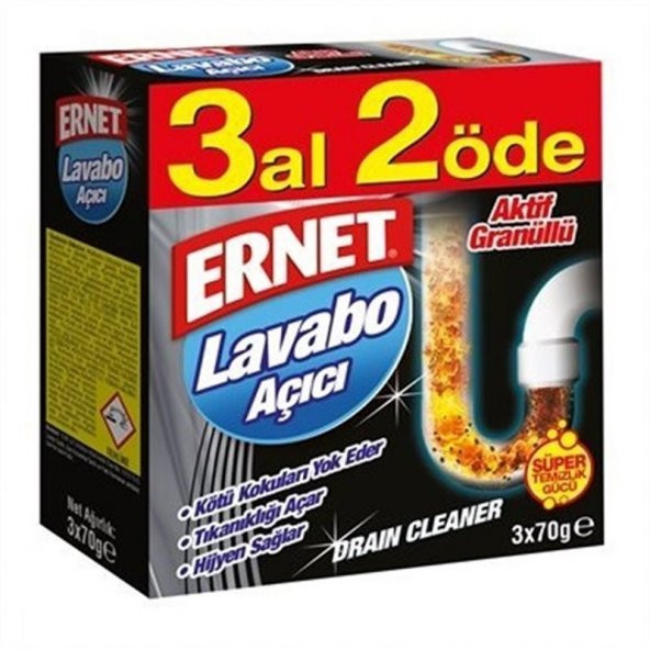 ERNET SÜPER LAVABO AÇICI AKTİF GRANÜLLÜ 3 AL 2 ÖDE - 1
