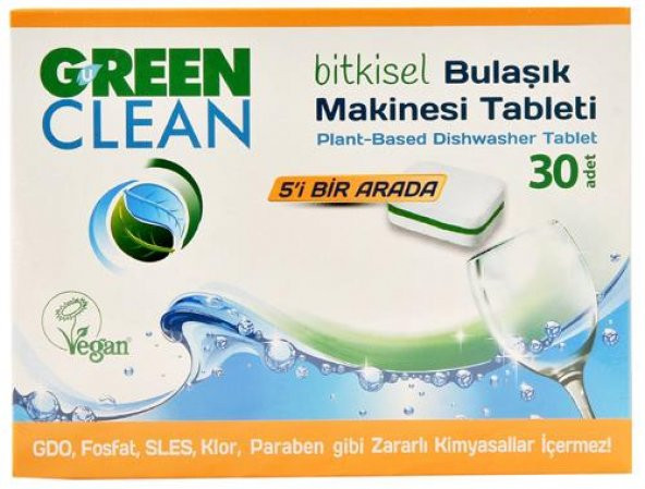U Green Clean Bitkisel Bulaşık Makine Tableti 30lu