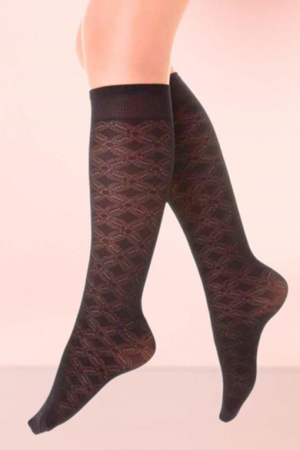 Mite Love Mikro Dizaltı Çorap Hayal Desen Siyah