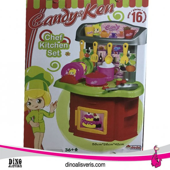 Oyuncak Candy Şef Mutfak Seti Evcilik Oyunları - 5