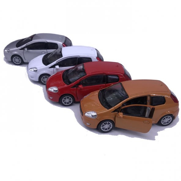 1:36 Metal Model Klasik Çek Bırak Fiat Grande Punto Oyuncak Araba - 5