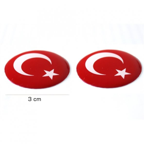 ModaCar Türk Bayrağı Damla Sticker 422772