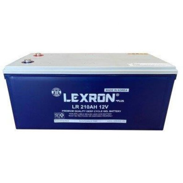 Lexron 12 VOLT 210 AMPER JEL AKÜ DERİN DÖNGÜ 2022 TARİHLİ