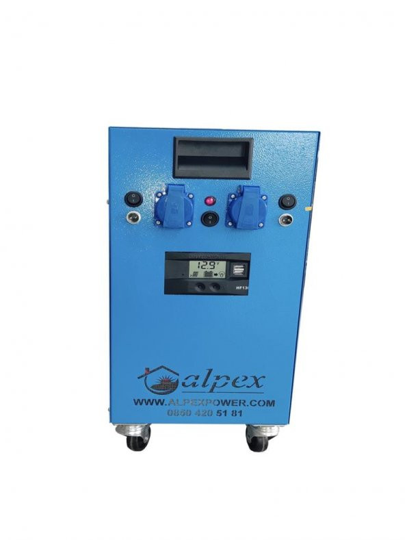 ALPEX TS1000 GÜNEŞ ENERJİSİ BAĞ EVİ SOLAR PAKET 170W GÜNEŞ PANELİ 100 AH JEL AKÜ 1000 WATT İNVERTER - 2
