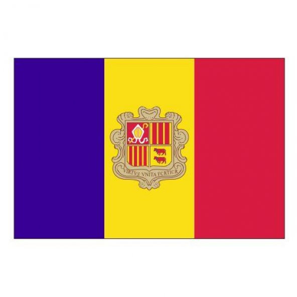 Andorra Gönder Ülke Bayrağı 150x225cm - 1