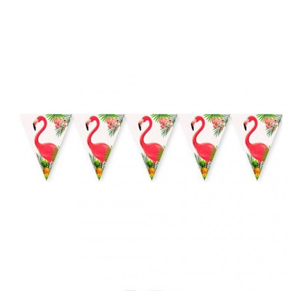 TFL8849 Flamingo Kağıt Bayrak Seti -Balonevi - 4