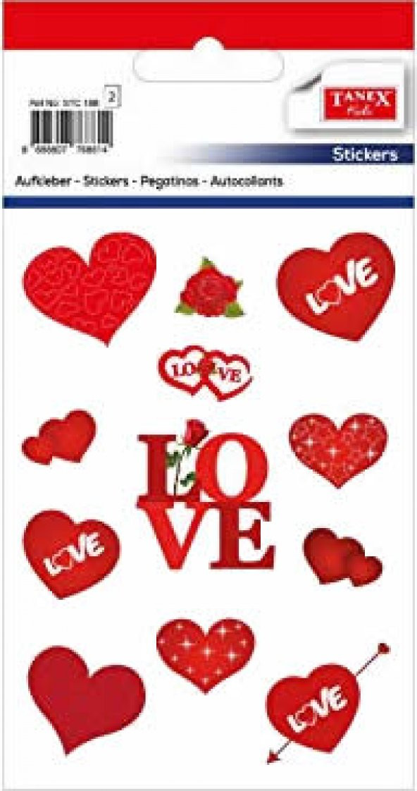 Tanex Stc-188 2 Adet Love Etiketi