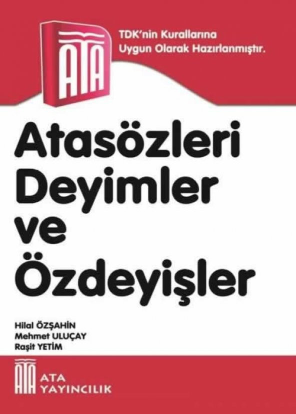 Ata Yayınları Sert Kapak Atasözleri Deyimler Ve Özdeyişler Sözlüğü