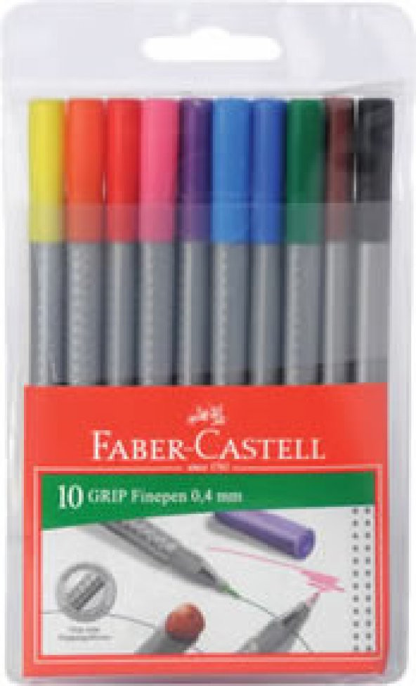Faber Castell Grıp 10 Lu Keçeli Kalem