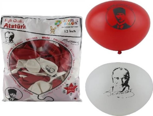 Atom 100Lu Atatürk Baskılı Balon