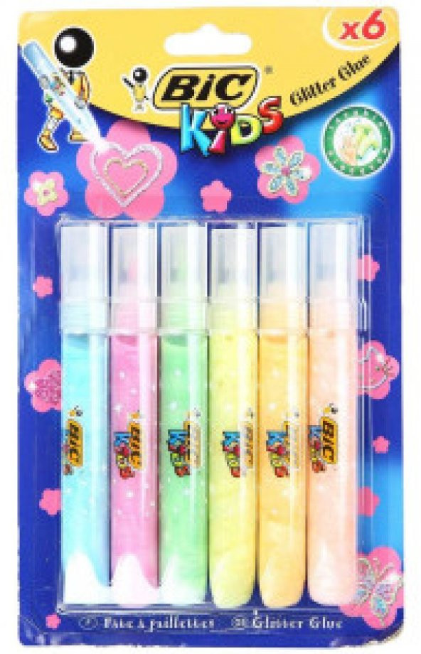 Bic 893268 6 lı Pastel Simli Yapıştırıcı - 2