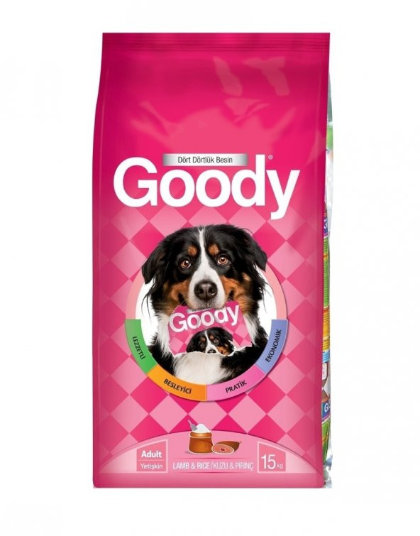 Goody Kuzu Etli ve Pirinçli Yetişkin Köpek Maması-15kg