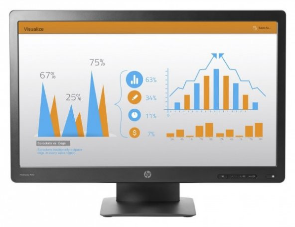 HP Pro Display P232 23" 5ms (Analog+Display) Full HD Led Monitör K7X31AA - 1