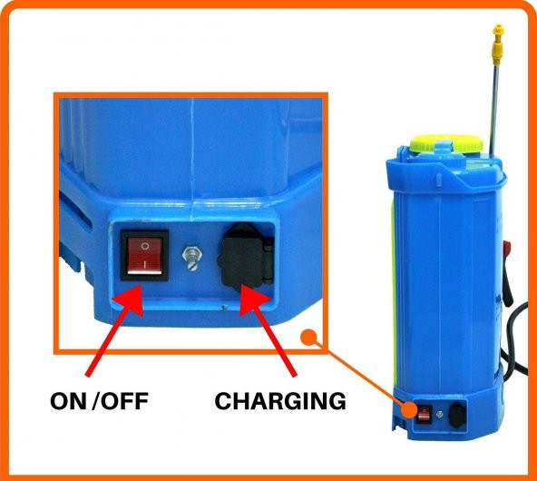 Plant Mate Akülü Şarjlı İlaçlama Pompası Mavi - 3
