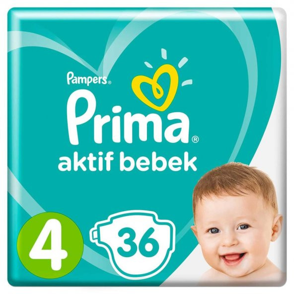 Prima Bebek Bezi Aktif Bebek 4 Beden 36 Adet Ekonomik Paket