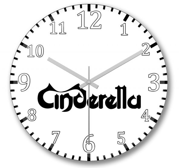 Cinderella Duvar Saati Bombeli Gercek Cam