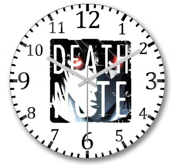 Death Note1 Duvar Saati Bombeli Gercek Cam
