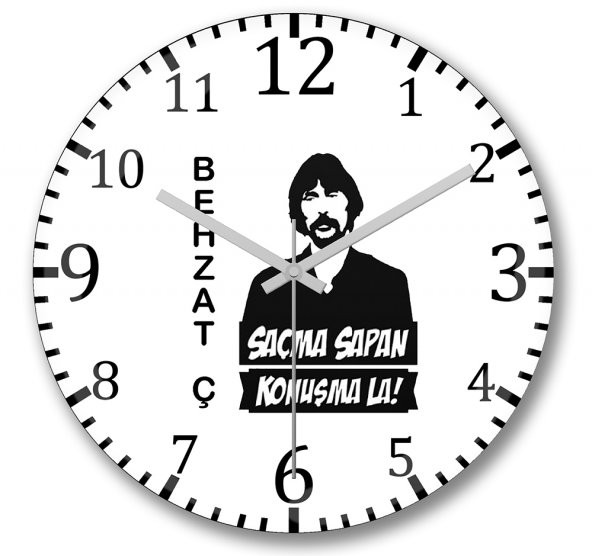 Behzat Ç Saçma Sapan Konuşma La Duvar Saati Bombeli Gerçek Cam