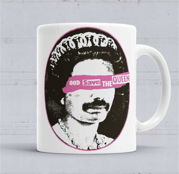 God Save The Queen Kupa Bardak  Porselen