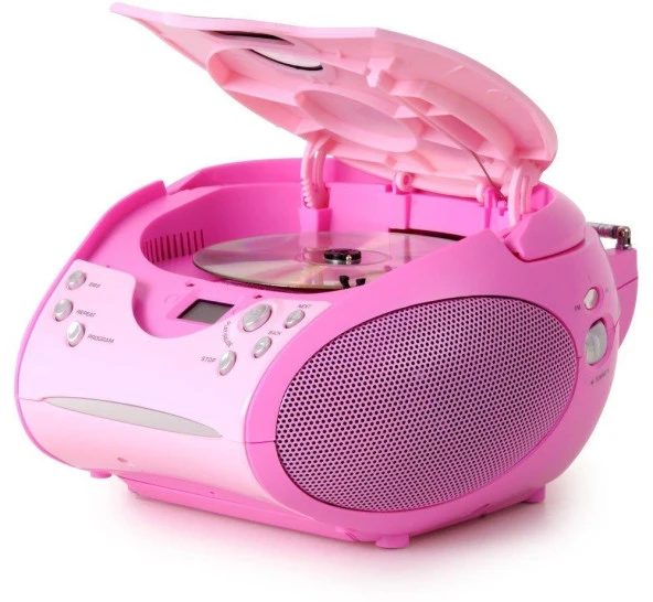 Lenco SCD-24 Portable Taşınabilir Müzik Seti Radyo CD Çalar-Pembe - 6