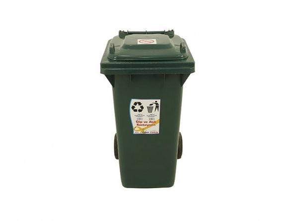 Sağlam Plastik Çöp ve Atık Konteyneri 120 Lt Tekerlekli Eko