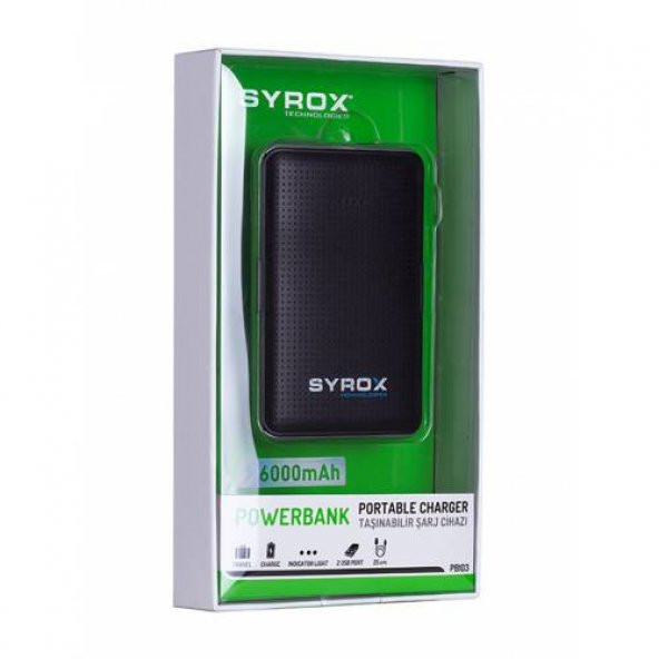 Syrox 6000 mAh PowerBank - SYX - PB103 -