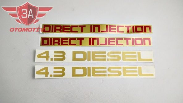 Isuzu Npr Kapı Yazı Takımı Sarı 4.3 DIESEL-DIRECT INJECTION ürün görseli 1