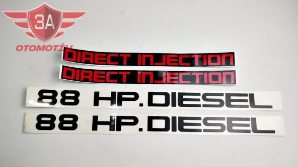 Isuzu Nkr WİDE Kapı Yazı Seti Siyah 88HPDIESEL-DIRECT INJECTION
