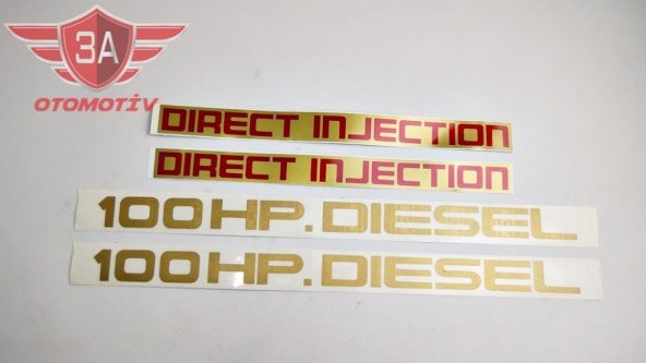 Isuzu Nkr WİDE Kapı Yazı Takımı Sarı 100HP DIESEL-DIRECT INJECTION