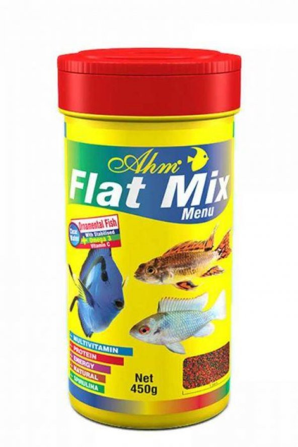 Ahm Flat Mix Menu Balık Yemi 100 ml