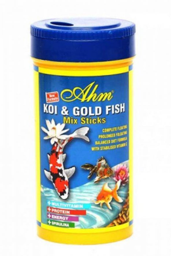 Ahm Koi Goldfish Mix Pond Sticks Balık Yemi 250 ml