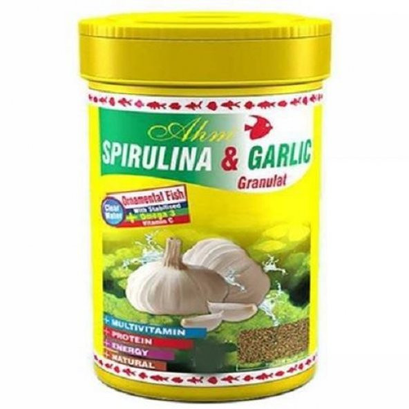 Ahm Spirulina Garlic Sarımsaklı Balık Yemi 100 ml