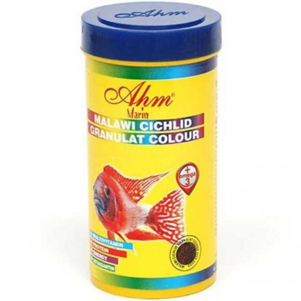 Ahm Malawi Cichlid Granulat Colour Balık Yemi 100 ml - 2