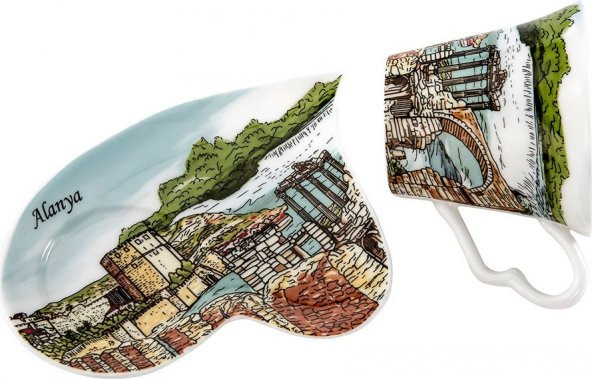 Vitale 6lı Alanya Desenli Kahve Fincanı Seti - 2