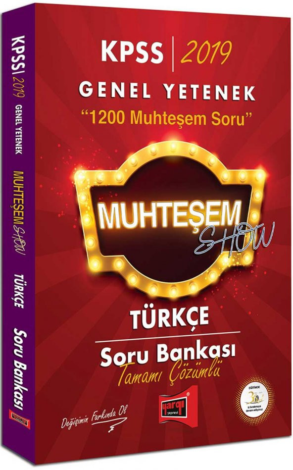 KPSS 2019 GY 1200 Muhtesem Türkçe Soru Bankası - Yargı Yayınları