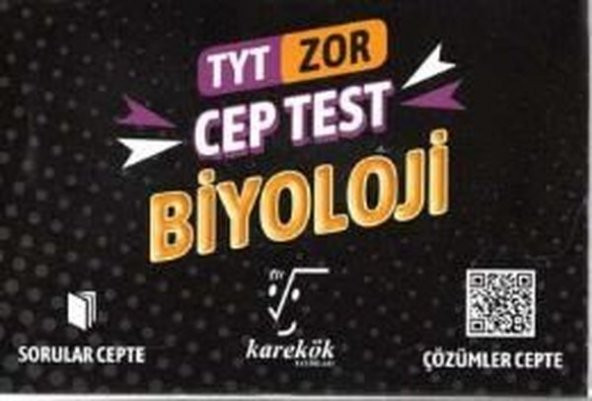 TYT Cep Test Biyoloji Zor - Karekök Yayınları