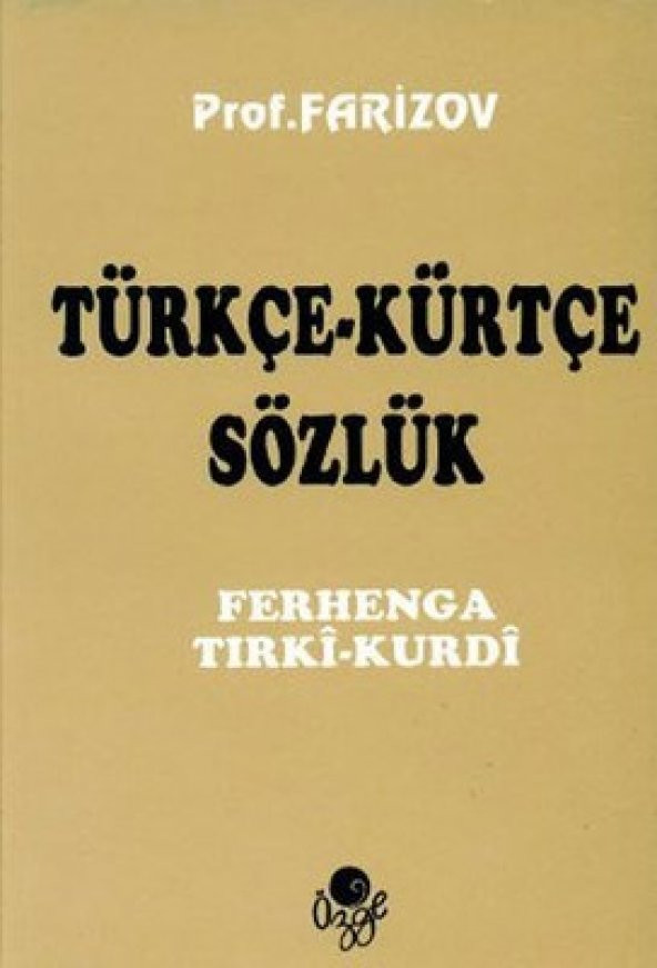 Türkçe - Kürtçe Sözlük - Özge Yayınları