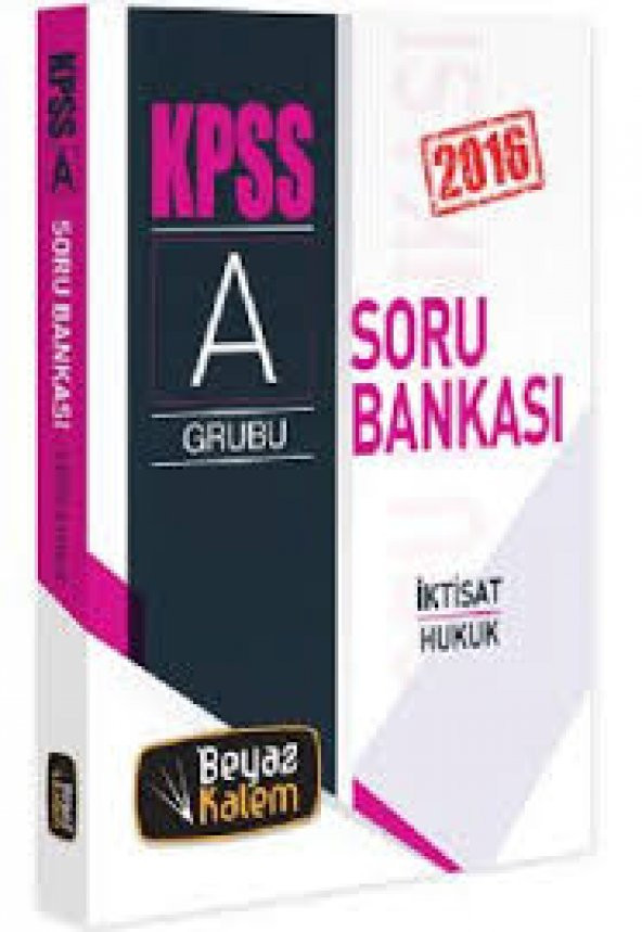 2016 Kpss A Grubu İktisat Hukuk Soru Bankası Beyaz - 657 Yayınevi