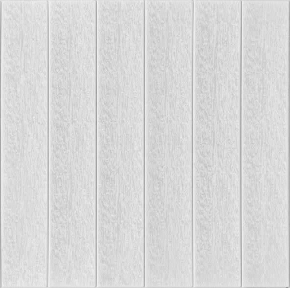 NW43 Beyaz Ahşap Mermer Kendinden Yapışkanlı Esnek Duvar Paneli 70x70 cm