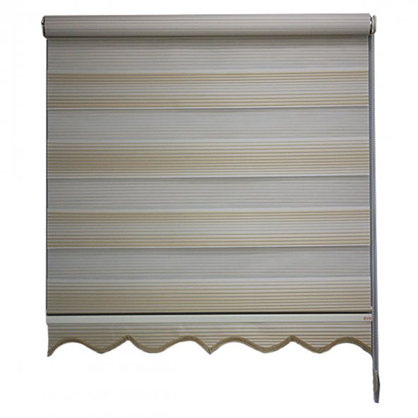Sütlü Kahve Rengi Gradyan Dar Pileli Zebra Perde - 3