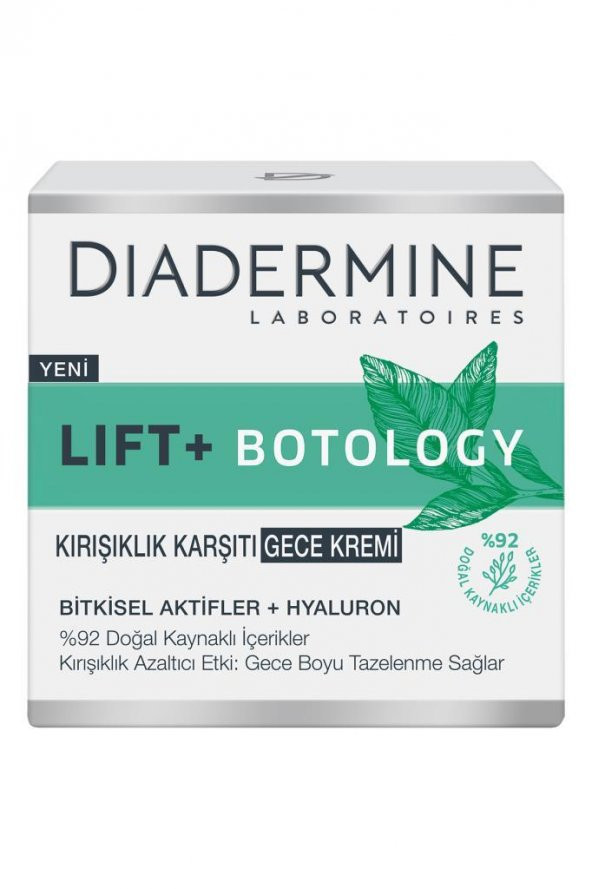 Diadermine Lift+ Botology Doğal Kırışık Karşıtı Gece Kremi 50 ml