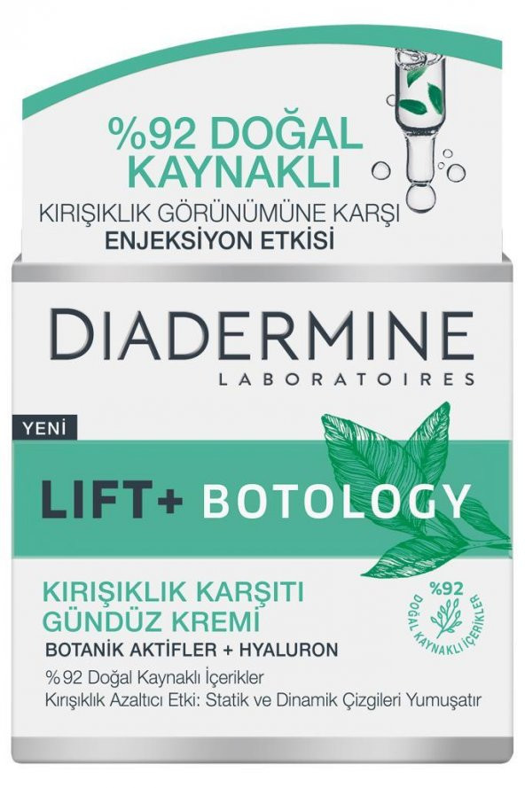 Diadermine Lift+ Botology Doğal Kırışık Karşıtı Gündüz Kremi 50ml