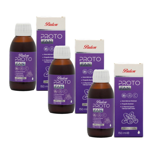 Balen Protofan Propolis Kara Mürver Ekst. Vitamin-C 150 ml x 3 Adet