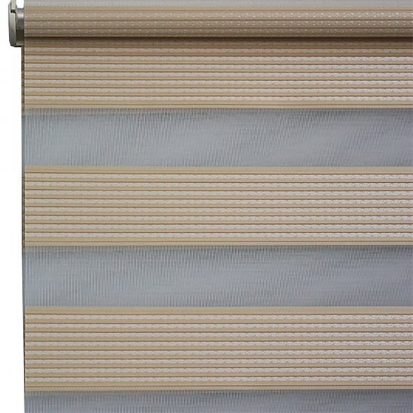 Sütlü Kahve Rengi Jakarlı Zebra Perde - 2