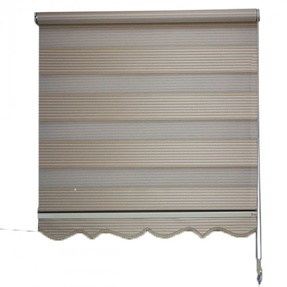 Sütlü Kahve Rengi Jakarlı Zebra Perde - 3