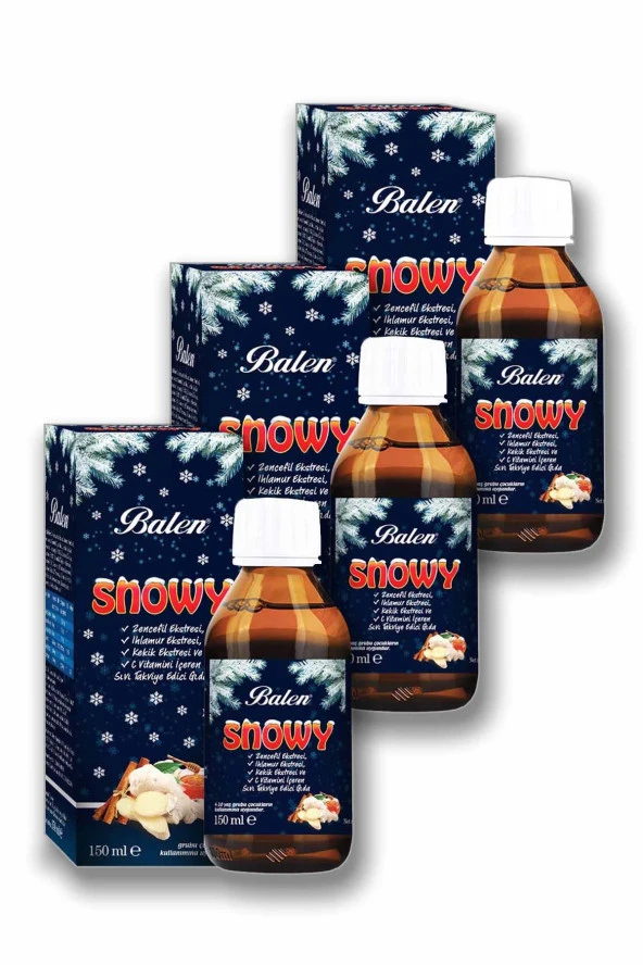 Balen Snowy Zencefil - Ihlamur Ekstresi Şurup 150 ml x 3 Adet ürün görseli 1