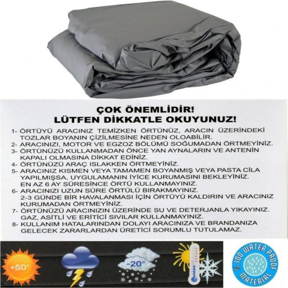 Fiat Egea HB 4 Mevsim Miflonlu Su Geçirmez Branda - 2