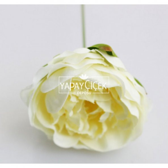 Yapay Gül İnce İpek Tek Dal Şakayık Beyaz - 2