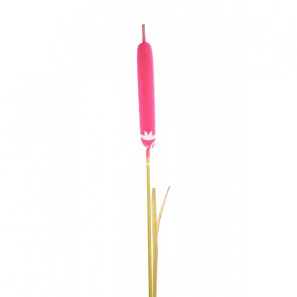 Kuru Dal Dekoratif Kamış 100 cm Pembe(Kadife Kaplama) - 1
